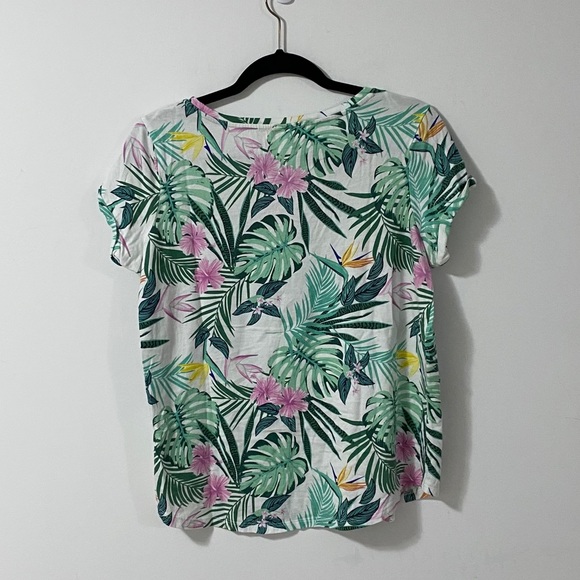 Elaine Rose Tropical Floral Print T-Shirt | Large - Picture 6 of 6